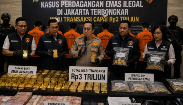 Kasus Perdagangan Emas Ilegal di Jakarta Terbongkar, Nilai Transaksi Capai Rp3 Triliun