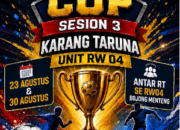 Sambut HUT RI ke-81, Karang Taruna Unit RW 004 Bojong Menteng Kembali Gelar Turnamen Sepak Bola Antar RT Perebutkan Piala Karang Taruna Unit 004