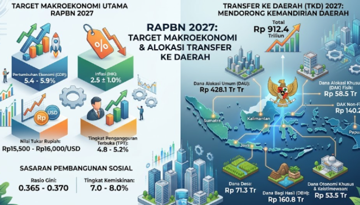 Pemerintah Patok Target dan Asumsi Makro dalam RAPBN 2027, Transfer ke Daerah Jadi Prioritas
