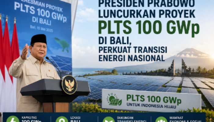 Presiden Prabowo Luncurkan Proyek PLTS 100 GWp di Bali, Perkuat Transisi Energi Nasional