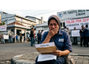 buruh sebuah pabrik garmen di kota cimahi jawa barat terkena phk