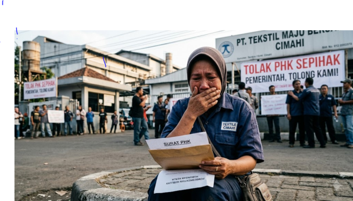 buruh sebuah pabrik garmen di kota cimahi jawa barat terkena phk
