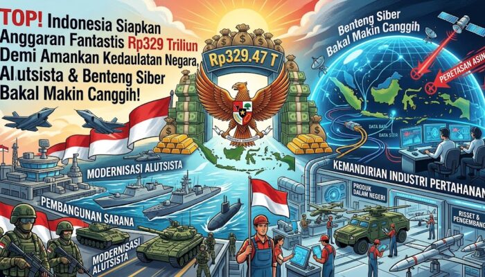 TOP! Indonesia Siapkan Anggaran Fantastis Rp329 Triliun Demi Amankan Kedaulatan Negara, Alutsista & Benteng Siber Bakal Makin Canggih!