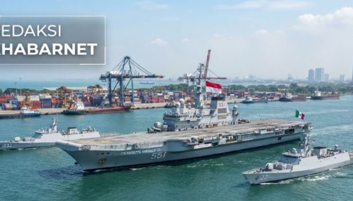 Kapal Induk Italia ITS Giuseppe Garibaldi Tiba di Indonesia, Dikawal Ketat Dua Fregat TNI AL Menuju Jakarta