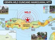 Gempa M5,3 Guncang Manggarai, Getaran Terasa di Sejumlah Wilayah NTT