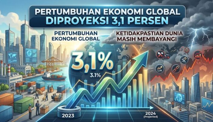 Pertumbuhan Ekonomi Global Diproyeksi 3,1 Persen, Ketidakpastian Dunia Masih Membayangi