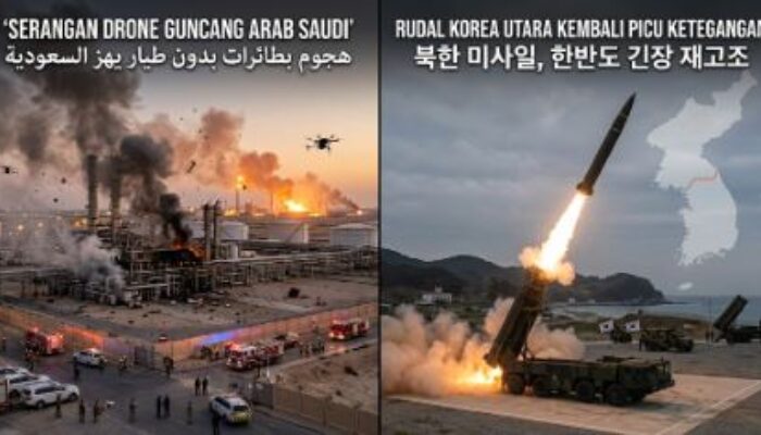 Serangan Drone Guncang Arab Saudi, Rudal Korea Utara Kembali Picu Ketegangan di Semenanjung Korea