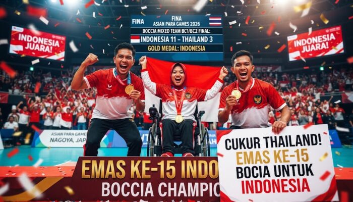 Persembahan Manis dari Nagoya: Trio Boccia Sukses Amankan Emas ke 15 Untuk Indonesia